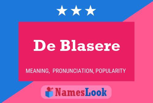 ملصق اسم De Blasere