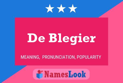 ملصق اسم De Blegier