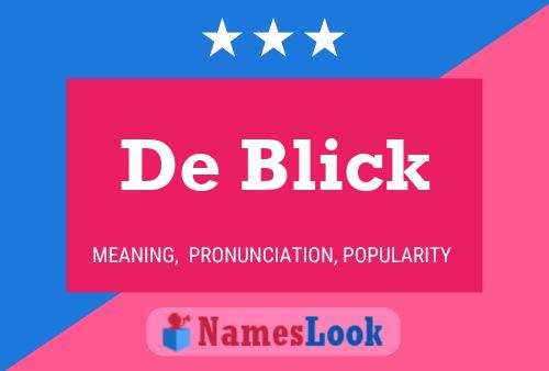 ملصق اسم De Blick