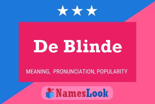 ملصق اسم De Blinde