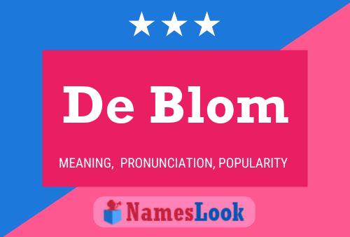 ملصق اسم De Blom