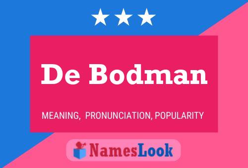 ملصق اسم De Bodman