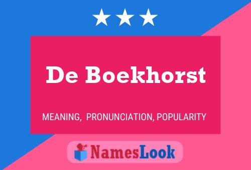 ملصق اسم De Boekhorst