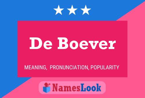 ملصق اسم De Boever