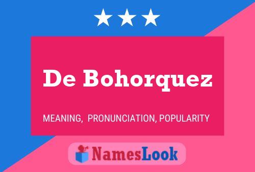 ملصق اسم De Bohorquez