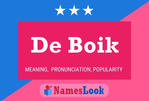 ملصق اسم De Boik