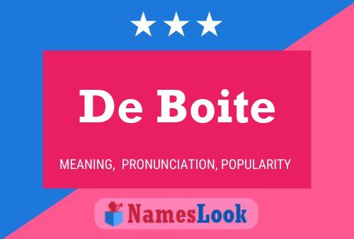 ملصق اسم De Boite