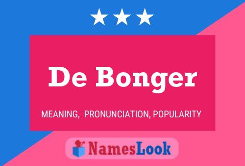 ملصق اسم De Bonger