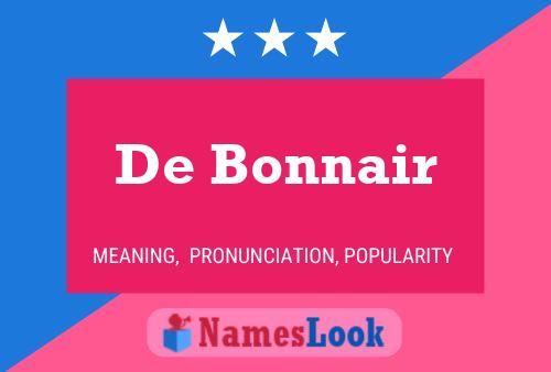 ملصق اسم De Bonnair