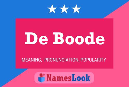 ملصق اسم De Boode