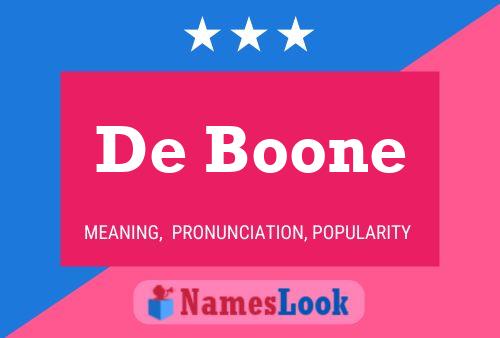 ملصق اسم De Boone