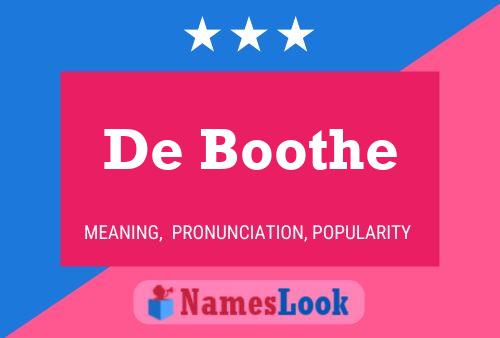 ملصق اسم De Boothe