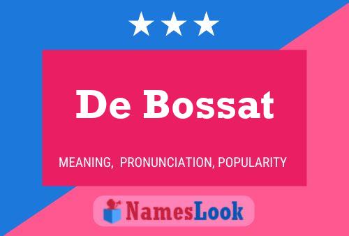 ملصق اسم De Bossat