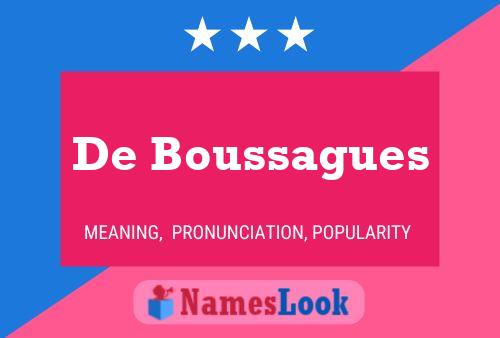 ملصق اسم De Boussagues