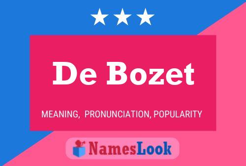 ملصق اسم De Bozet