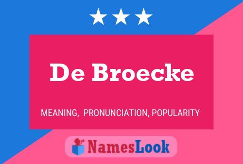 ملصق اسم De Broecke