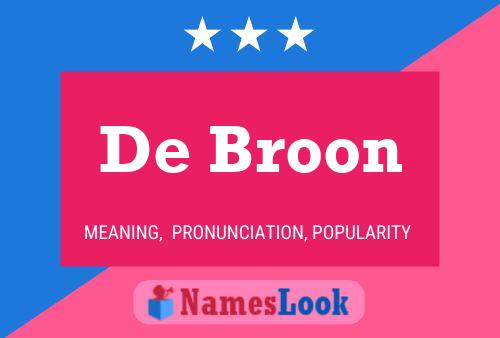 ملصق اسم De Broon