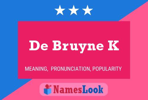 ملصق اسم De Bruyne K