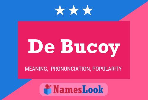 ملصق اسم De Bucoy