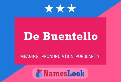 ملصق اسم De Buentello