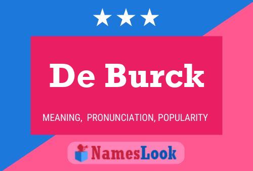 ملصق اسم De Burck