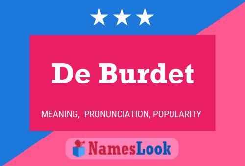 ملصق اسم De Burdet