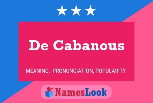 ملصق اسم De Cabanous