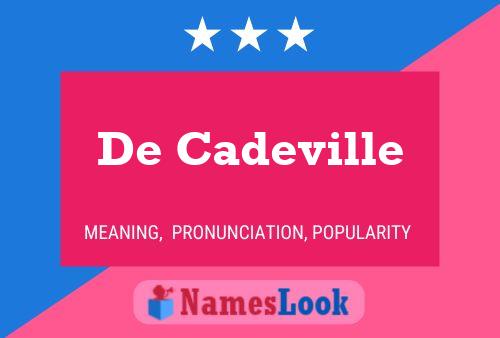 ملصق اسم De Cadeville