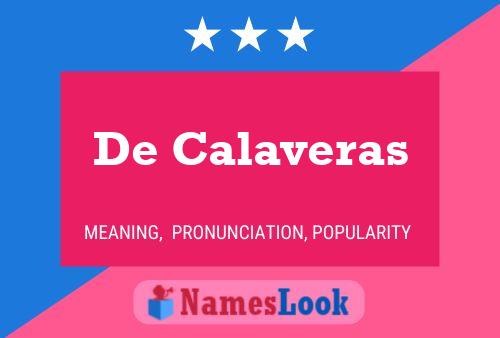 ملصق اسم De Calaveras