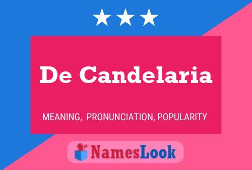 ملصق اسم De Candelaria