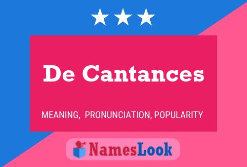 ملصق اسم De Cantances