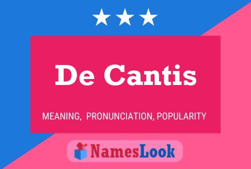 ملصق اسم De Cantis