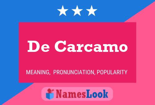 ملصق اسم De Carcamo