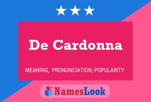 ملصق اسم De Cardonna