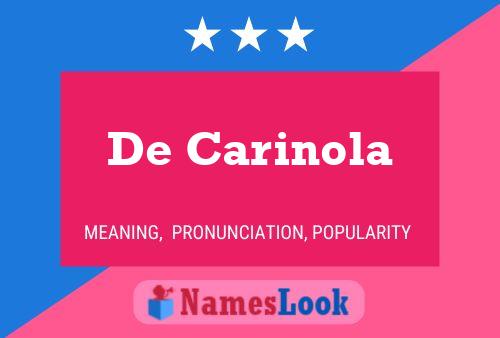 ملصق اسم De Carinola