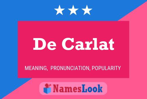 ملصق اسم De Carlat