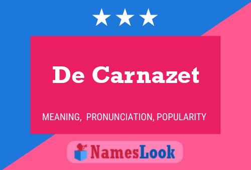 ملصق اسم De Carnazet