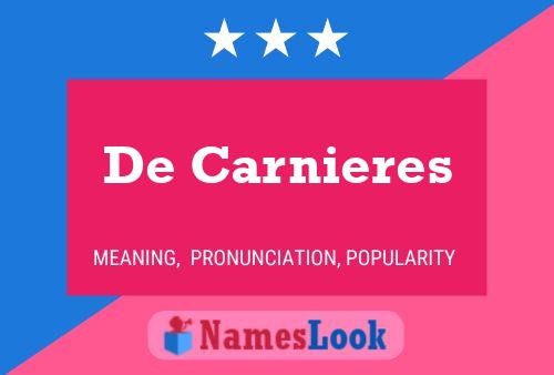 ملصق اسم De Carnieres