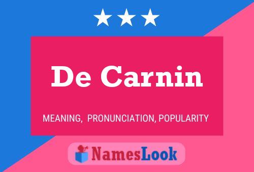 ملصق اسم De Carnin