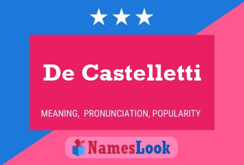 ملصق اسم De Castelletti