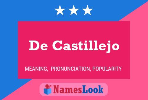 ملصق اسم De Castillejo