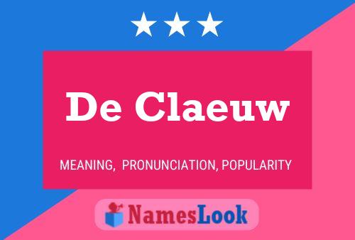 ملصق اسم De Claeuw