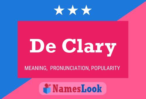 ملصق اسم De Clary