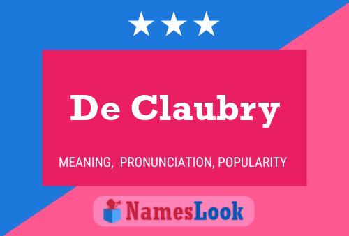 ملصق اسم De Claubry