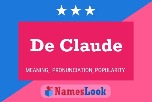 ملصق اسم De Claude