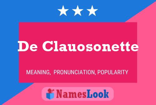 ملصق اسم De Clauosonette