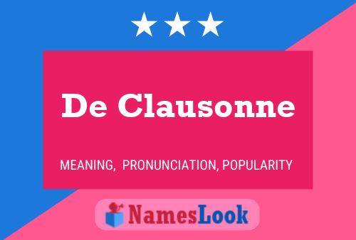 ملصق اسم De Clausonne