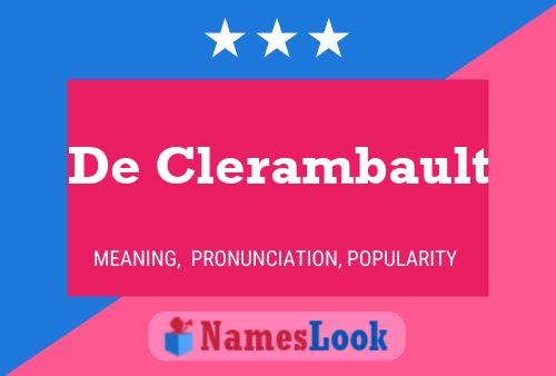 ملصق اسم De Clerambault