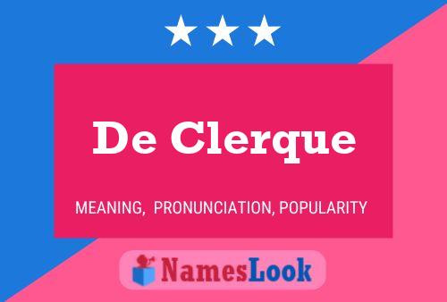 ملصق اسم De Clerque