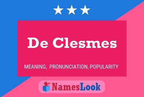 ملصق اسم De Clesmes